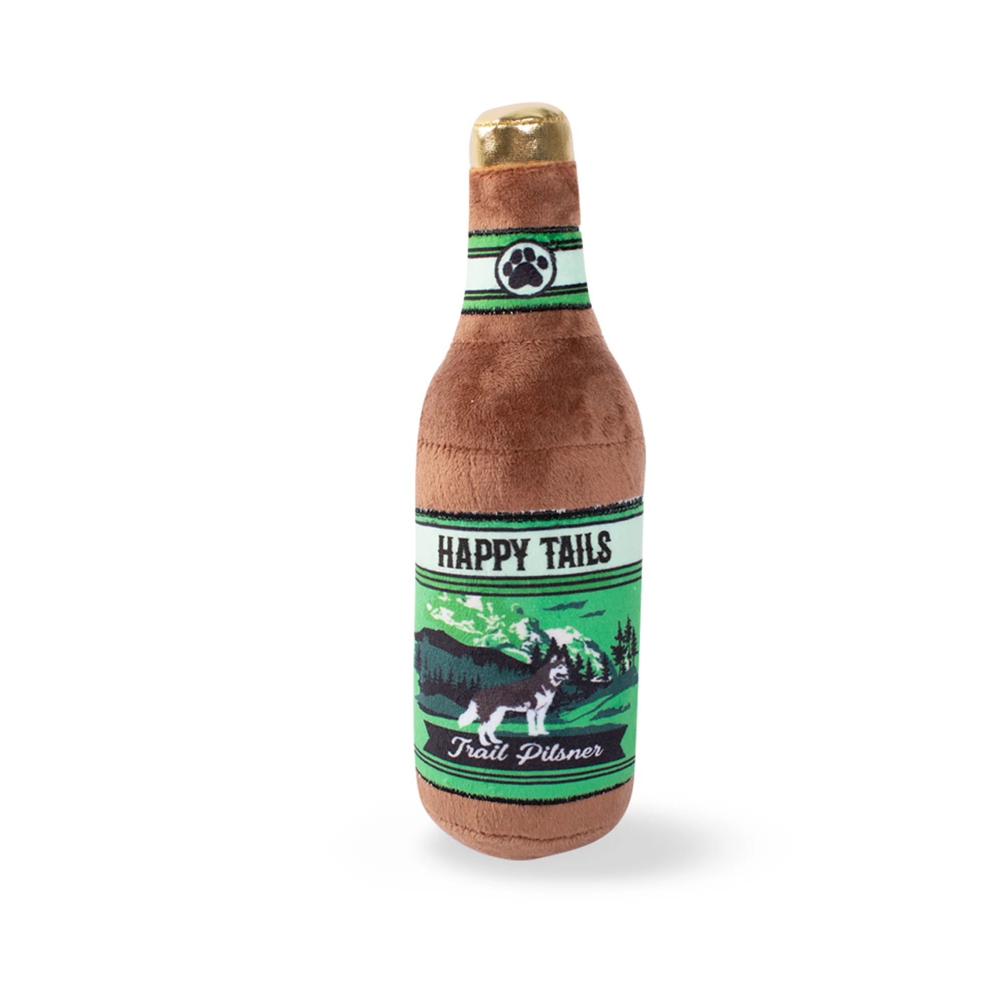 Happy Tails Beer Bottle Dog Toy Desert Sol