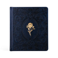 Hosanna Revival One Thing I Ask 5 Years of Prayer journal in Versailles, a navy embossed cover with a gold flower