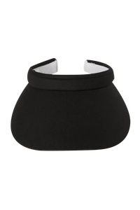 Kooringal Ellen Push On Visor in Black, a fabric sun visor with a wide curved brim