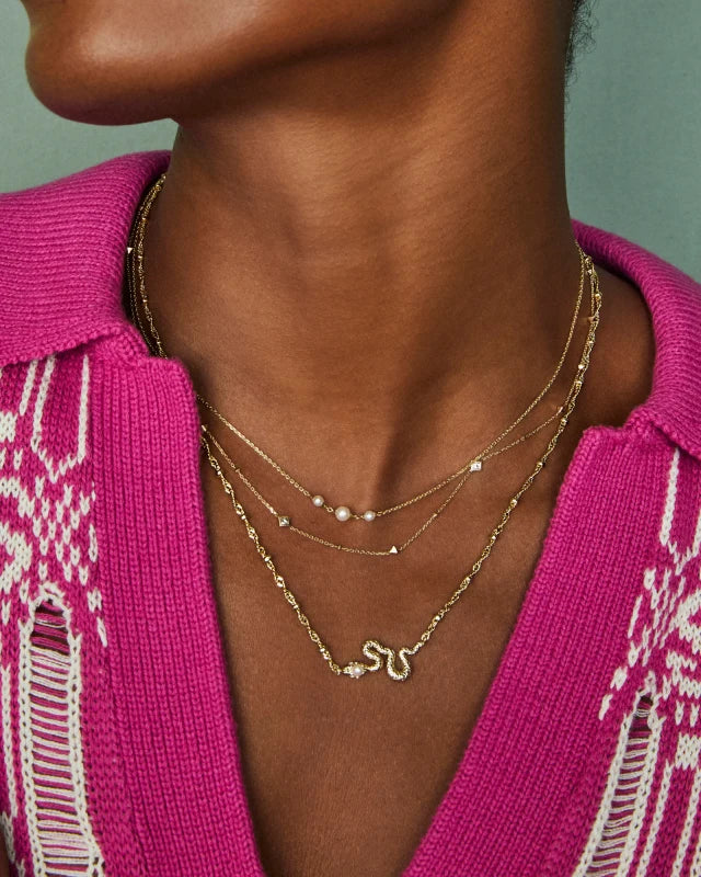 Lyle Gold Snake Short Pendant Necklace – Desert Sol
