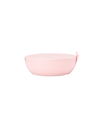 W&P Porter Bowl Plastic in Blush, a pale pink lidded bowl with a snap-on lid
