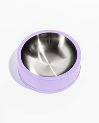 Wild One Dog Bowl, lilac dog bowl with a stainless steel insert