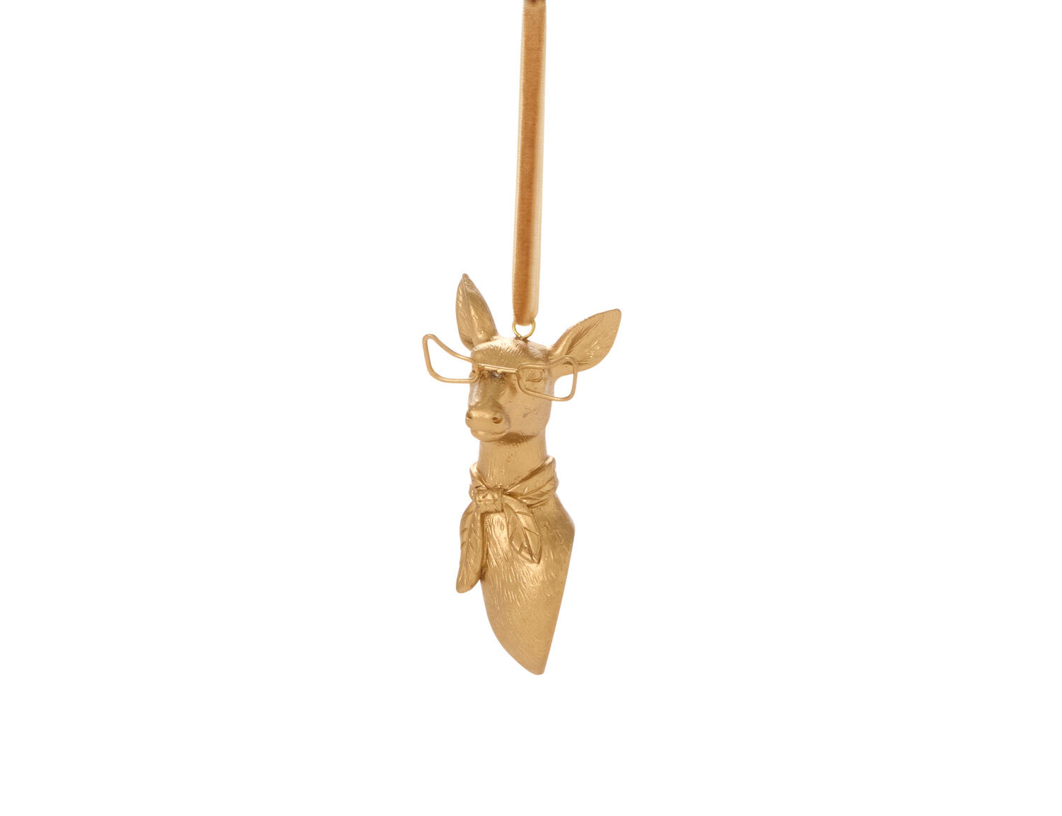 E + E Ornaments, fourteenth view, the gold doe with spectacles and a scarf