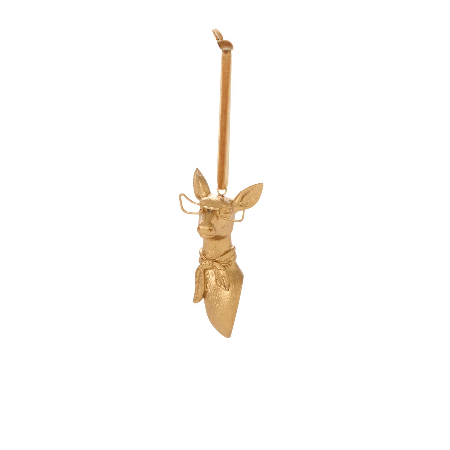 E + E Ornaments, fourteenth view, the gold doe with spectacles and a scarf