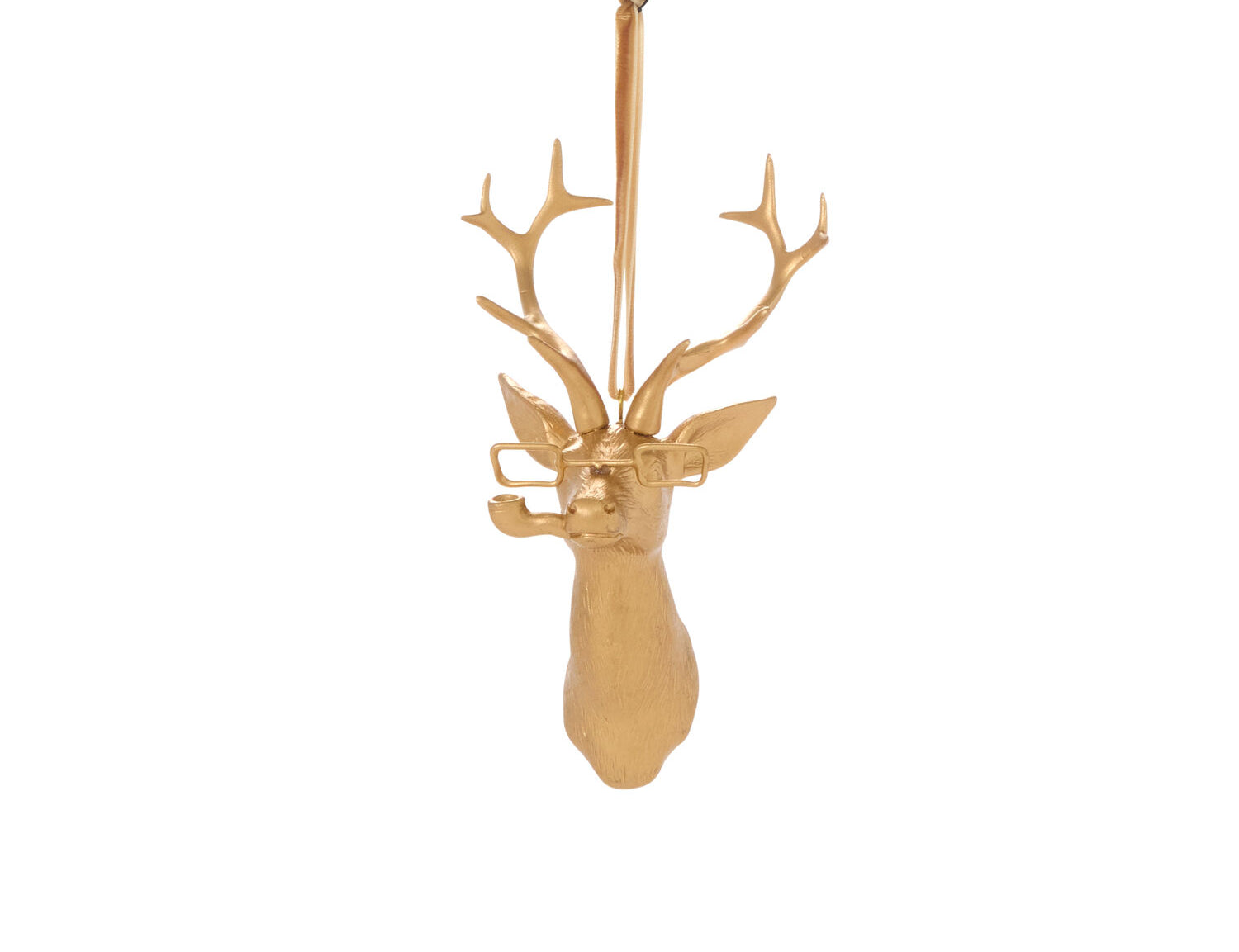 E + E Ornaments, twelfth view, the gold buck with antlers and spectacles