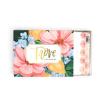 1canoe2 Trove Flat Note Set, a box of floral-bordered notecards with a pink peony cover