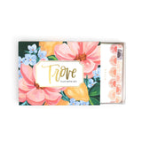 1canoe2 Trove Flat Note Set, a box of floral-bordered notecards with a pink peony cover