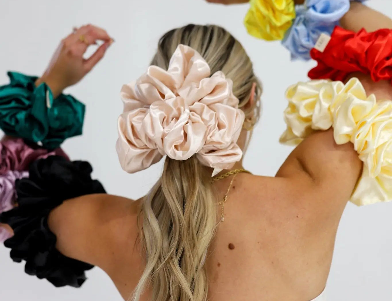 Jumbo Sleep Silk/Satin Scrunchies