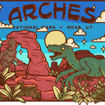 Arches National Park Yeti Raptor pin