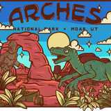 Arches National Park Yeti Raptor pin
