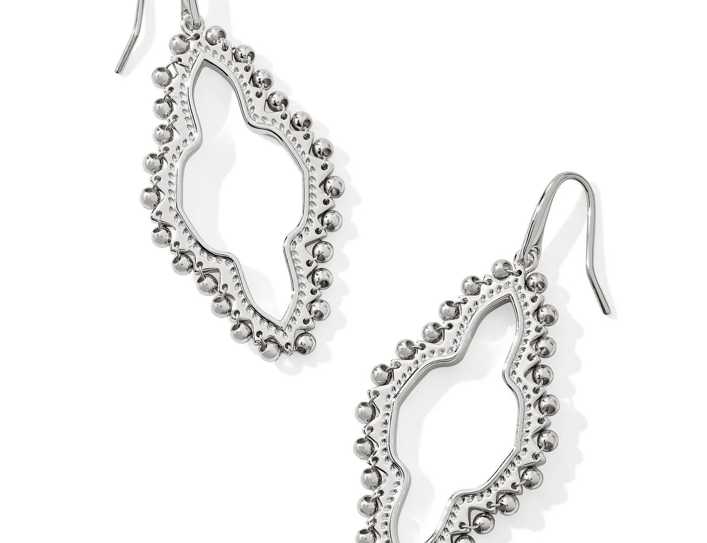 Abbie Beaded Open Frame Earring