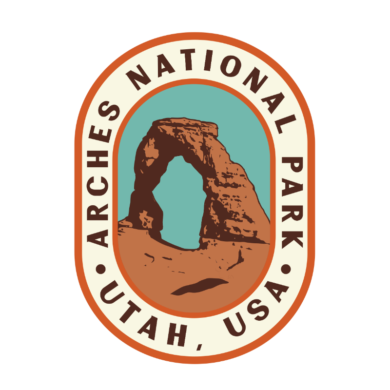 Arches National Park newspaper pin