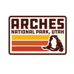 Arches National Park retro lines pin