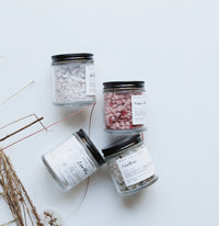 Among the Flowers Bath Soak. Each bath soak is created with nutrient-dense, botanical ingredients carefully created to enhance a warm bath and deliver specific benefits for certain needs.