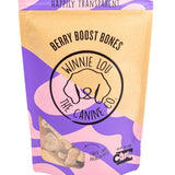 Dog treat package with 'Winnie Lou & The Canine Co.' branding on a white background