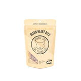 Package of Bison Heart Bits for cats on a white background