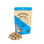 Package of Winnie Lou Feline Liver Treats with visible treats on a white background