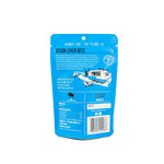 Blue package of Bison Liver Bits on a white background
