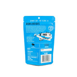 Blue package of Bison Liver Bits on a white background