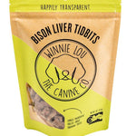 Package of Bison Liver Tidbits by Winnie Lou the Canine Co. on a white background