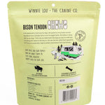Winnie Lou The Canine Co. Bison Tendon Chews packaging on a white background