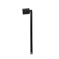 Matte black round candle snuffer