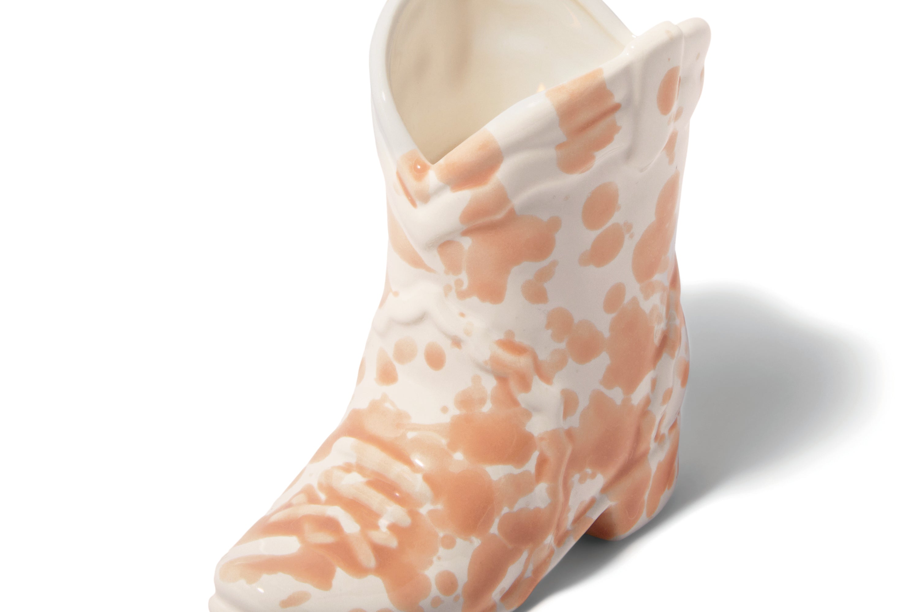 Ceramic Cowboy Boot Candle