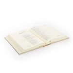 Open book on a white background
