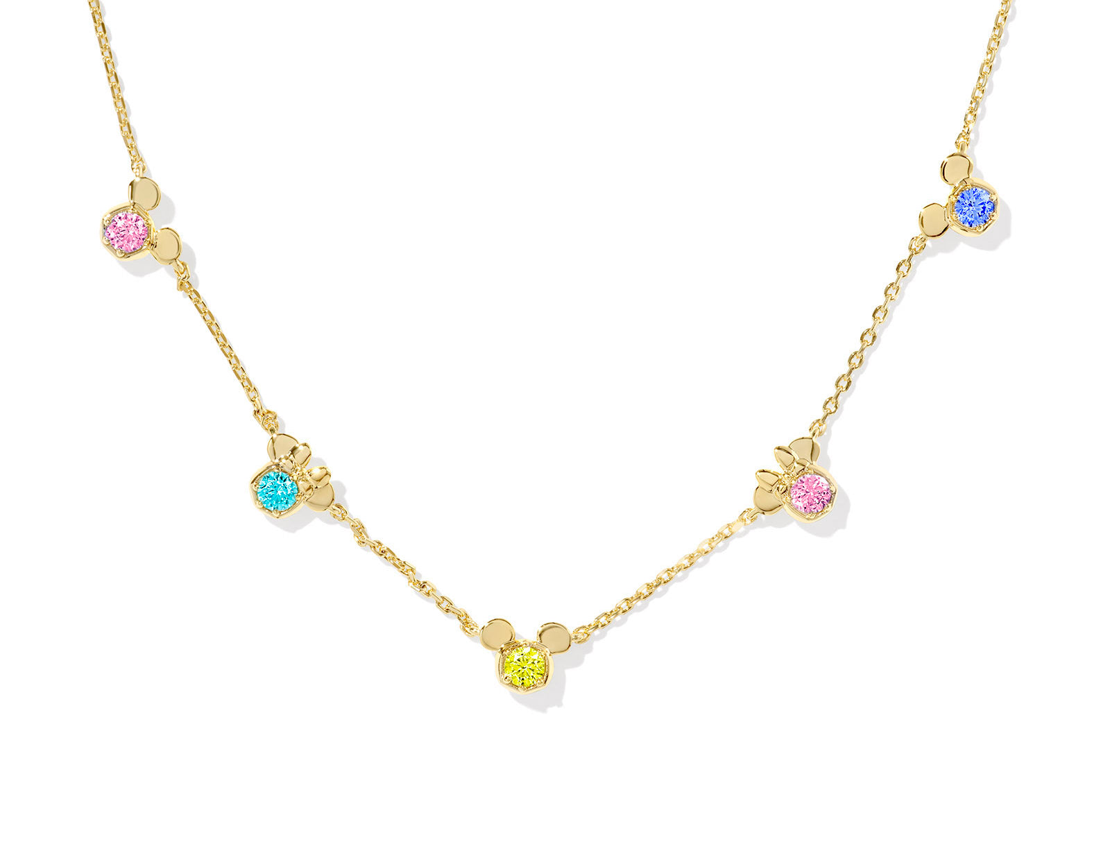 Gold Mickey Minnie Strand Necklace