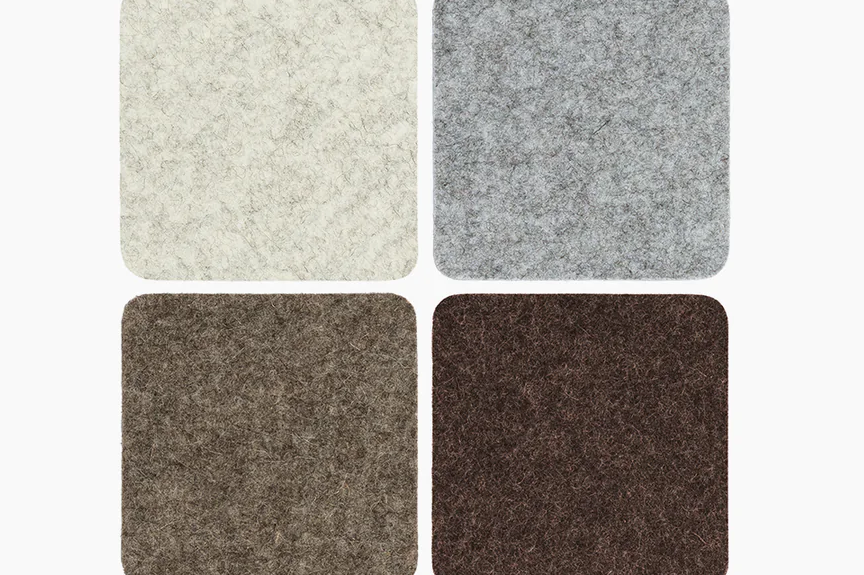 Wool Felt Square Coaster Multi 4 Pack