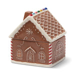 Gingerbread Ceramic House, third view, the lidded gingerbread house from another angle