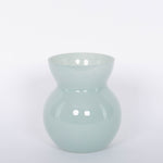 Glenna Light Blue Vase handcrafted with powdery glaze.  White background.