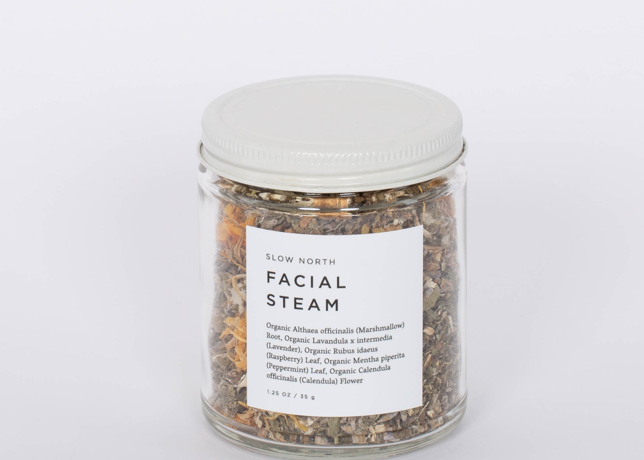 Herbal Facial Steam by Slow North. Our Herbalist-Formulated Facial Steam is a perfect way to enjoy the soothing benefits of plants with properties calming to both the skin + spirit.   Makes 8+ facial steams. 