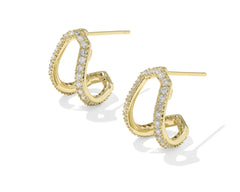 Daphne Pave Huggie Earrings