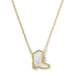 Kendra Scott Drill Team Boot Short Pendant Necklace, Gold