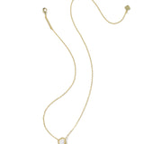 Kendra Scott Drill Team Boot Short Pendant Necklace, Gold, Second View