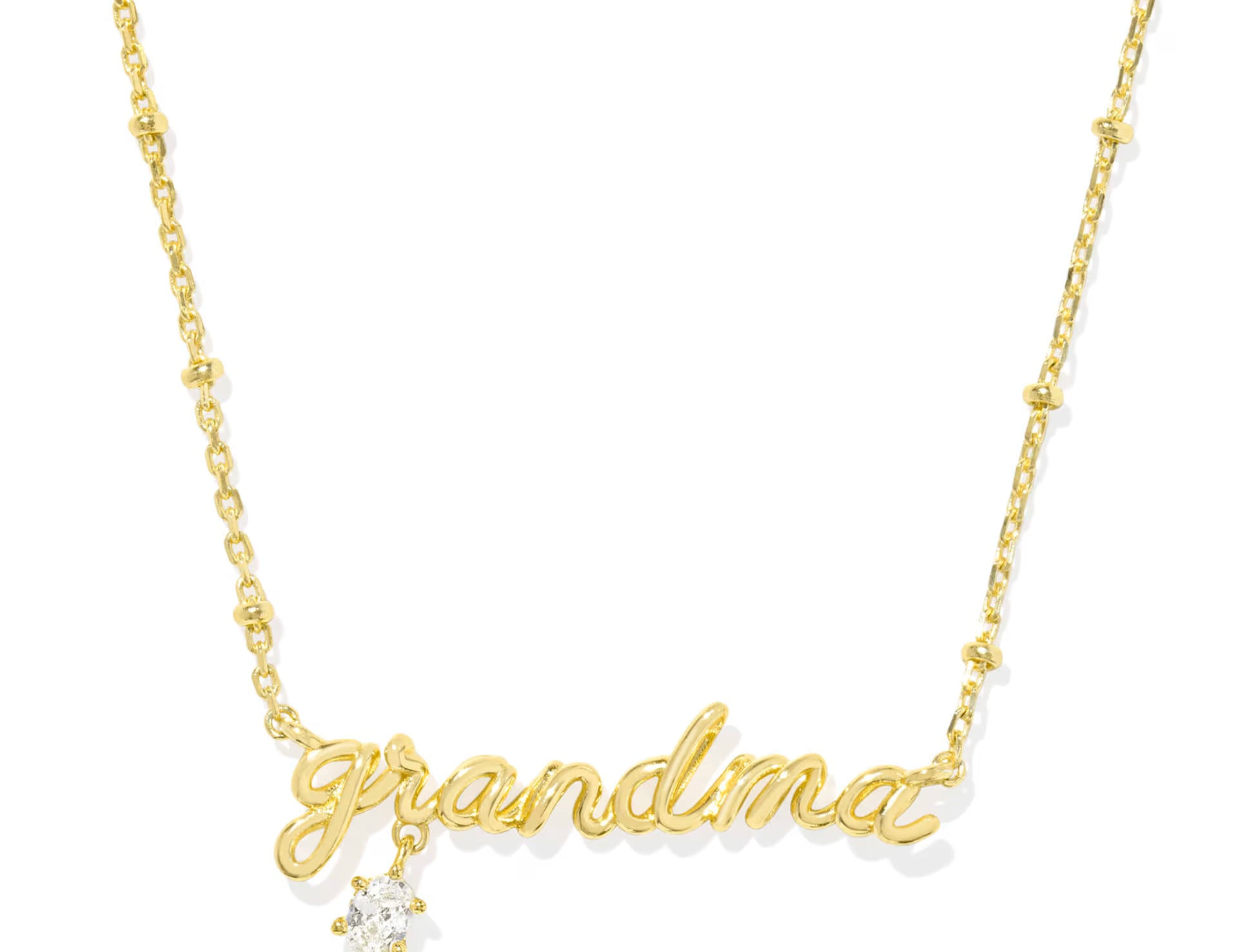Grandma Crystal Short Pendant Necklace