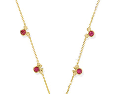 Gold Mickey Minnie Strand Necklace