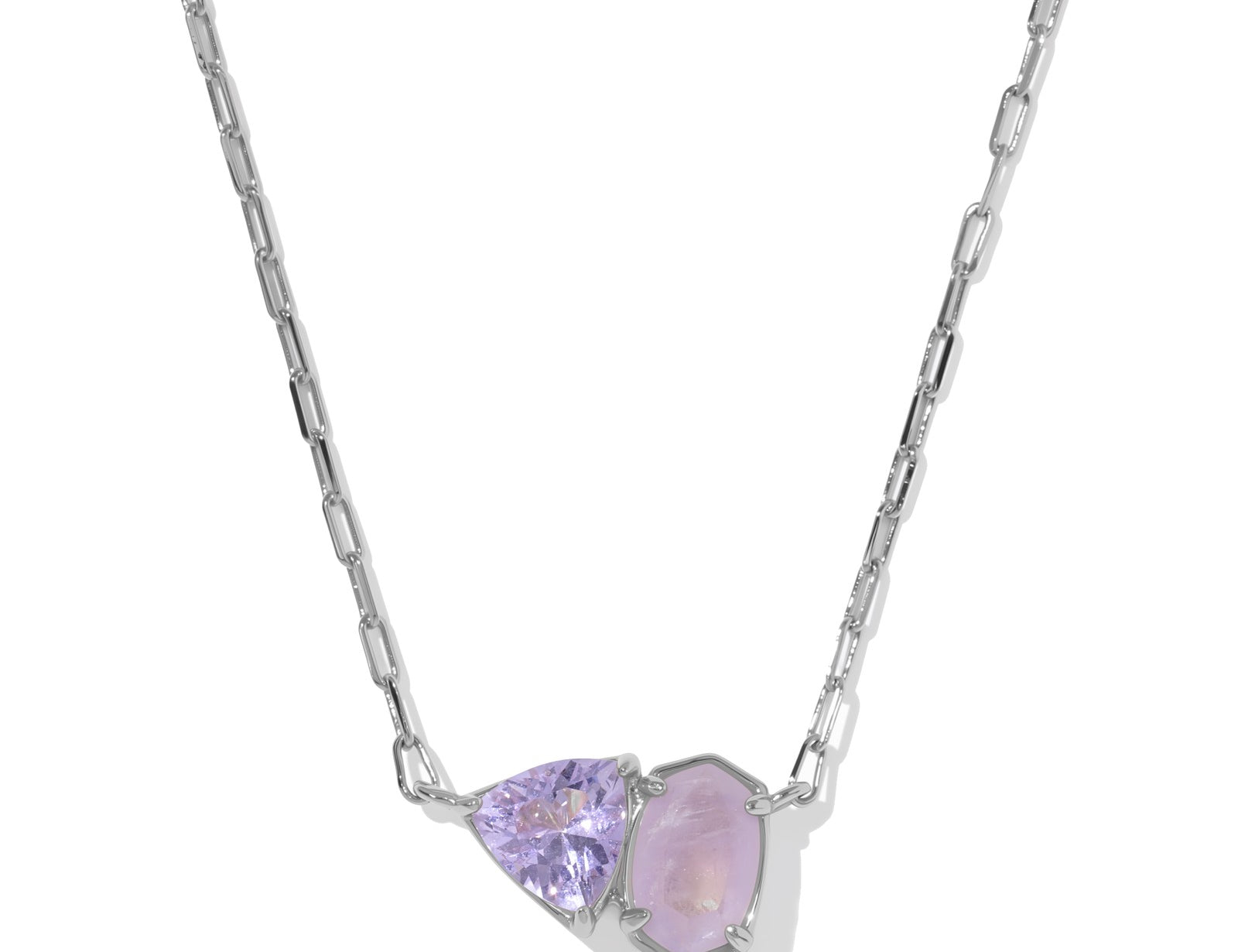 Tatum Short Silver Pendant Necklace