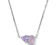 Tatum Short Silver Pendant Necklace