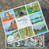 The National Parks 1000 Piece Puzzle Discover beautifully illustrated scenes from Arches, Mammoth Cave, Everglades, Acadia, Gateway Arch, Indiana Dunes, Sequoia, and Grand Tetons National Parks. By 1 CANOE 2.