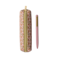 Pen and Pouch Set, a patterned vegan leather pen pouch with a matching pen