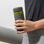 Charcoal Porter Wide Mouth Water Bottle A wide-mouth take on our glass bottle, so you can ditch single-use and sip sustainably, in style.  Reduce. Reuse. Refill.