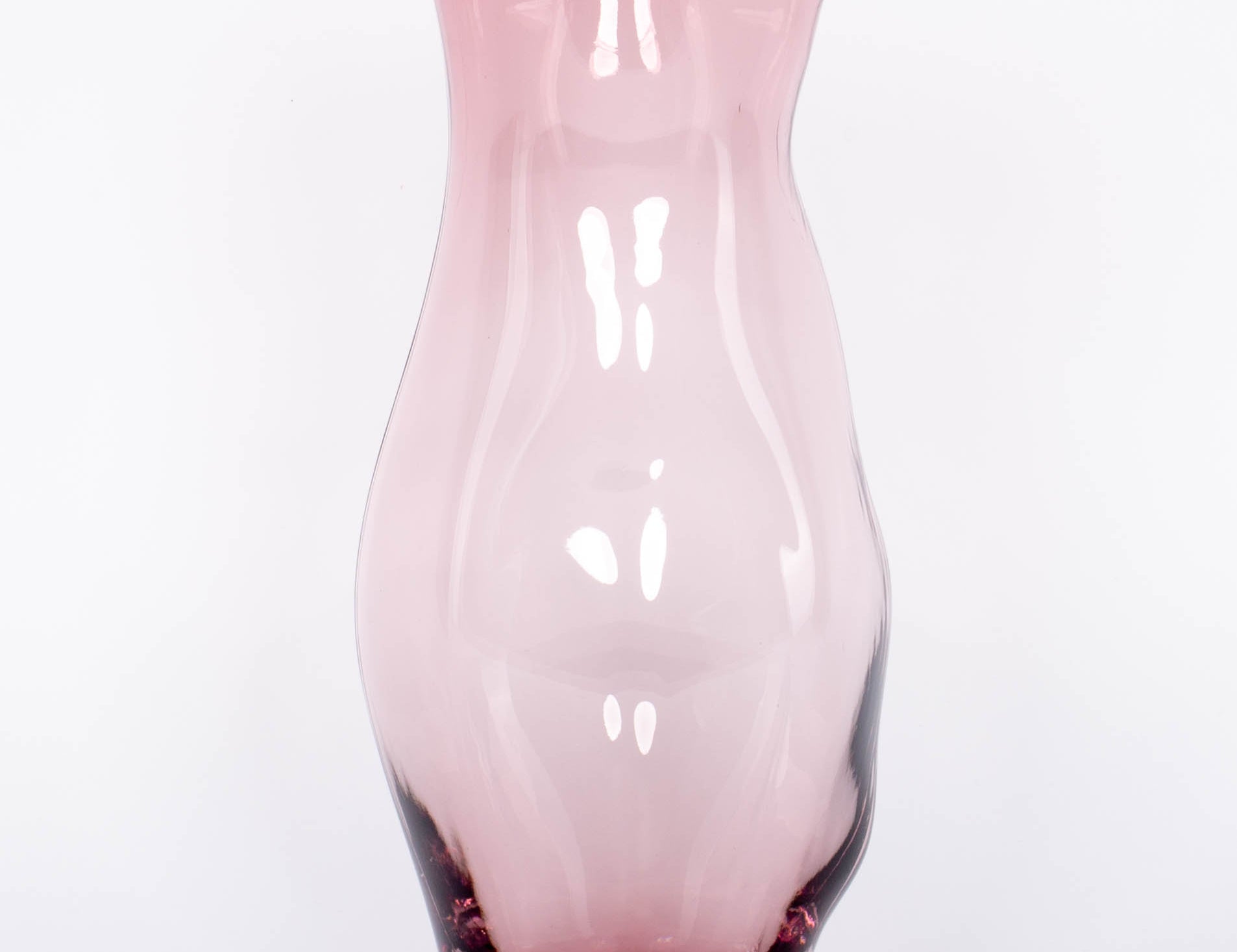 Minimal purple hued and mouth blown Onda Pitcher by Accent Decor.