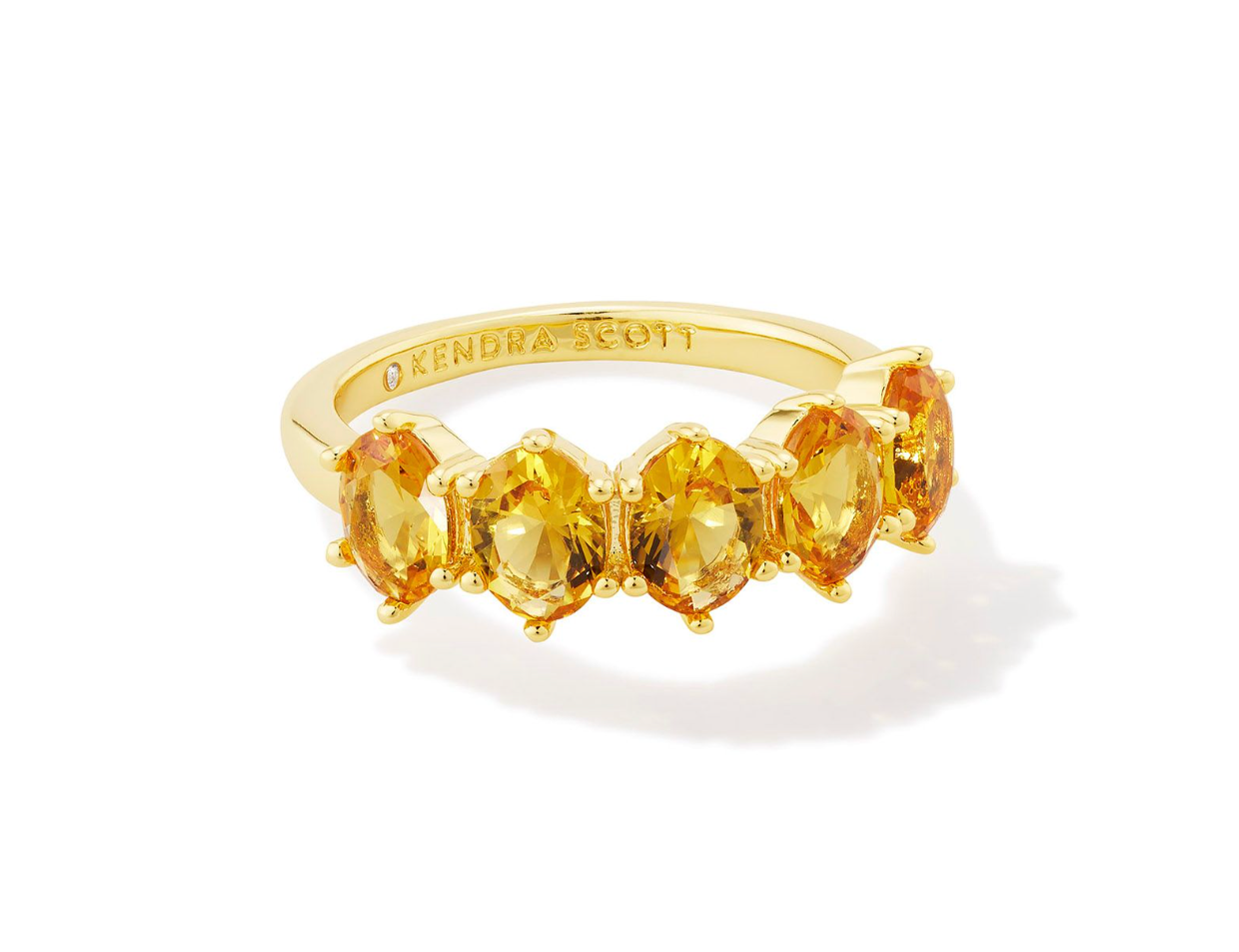 Cailin Gold Crystal Band Ring