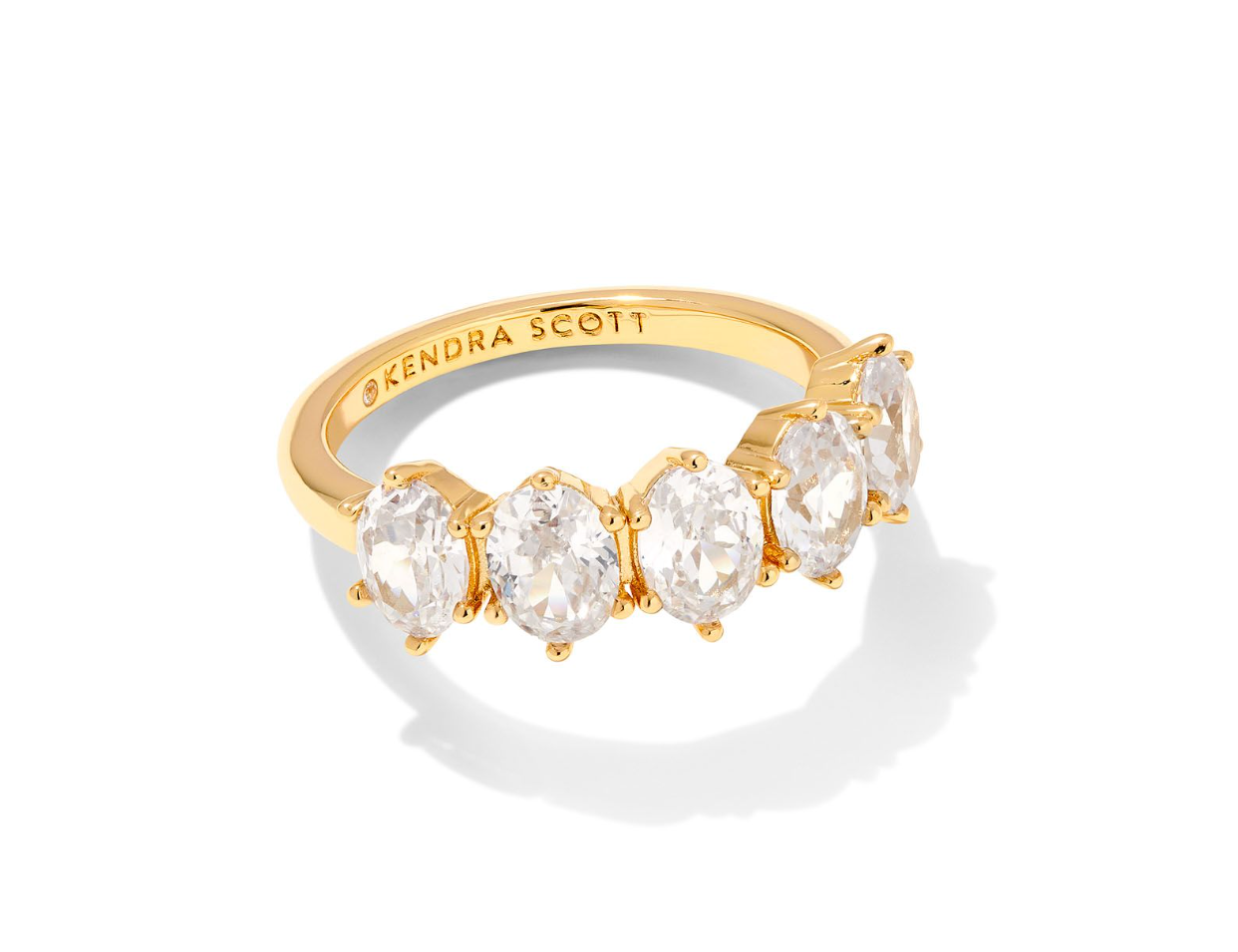 Cailin Gold Crystal Band Ring
