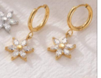 Fleur Hoop Earrings