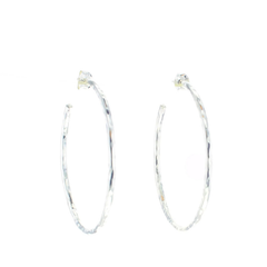 Lotus Studio Nui Hoop Earrings, Sterling Silver