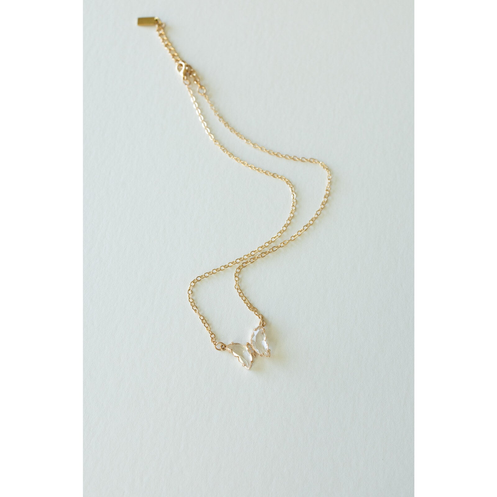 Everflight Butterfly Necklace in crystal white, Desert Sol