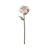 Abigail Ahern Artificial Dahlia in Evening Dew, single pale cream faux dahlia stem on white